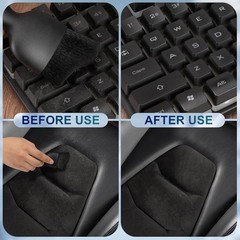 2-Piece Car Interior Detailing Brush Set with Soft Bristles for D Color: Black