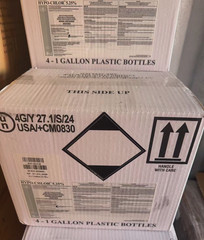 4×1 gal. Fisher 19-546-925 VAL SHC025.25 HYPO-CHLOR 5.25% Sodium Hypochlorite