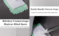 Snap Grip Mini Mop, 2026 Upgraded Disposable Dust Mop, Zero Touch Mini Mops,