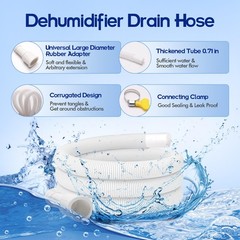 5 Ft Flexible Dehumidifier Drain Hose Universal 60 Inch White Hose