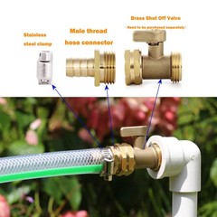 Garden Solid brass Hose Repair Connector with 5/8″-10 Set, Set