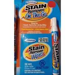 Homebright Stain Remover On The Go Stain Remover Wipes and Pen (Set of 2) NEW