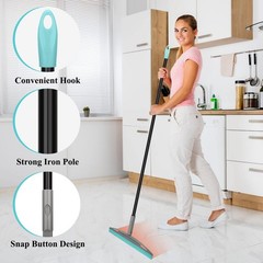 Silicone Floor Squeegee Broom 59 Inch Rubber Air Broom for Bathroom Kitchen Pet