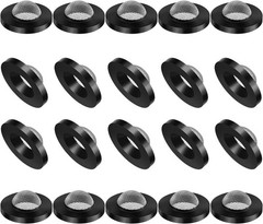 20 Pcs Hose Washer with Screen Filter Washers Stainless Steel & Black black