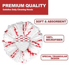 [2026 New Version] Mop Head Replacement – 40% More Cleaning Power, 3 Pack Spi…