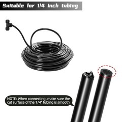 30 Pack Quick Connect 1/4″ Drip Irrigation Tee 30PCS Connectors, Black