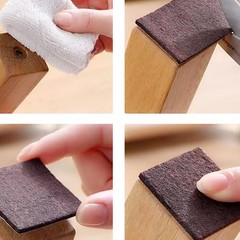 6Pcs Square Felt Furniture Pads, 4 inch x 4 4 x 4 inch, Brown