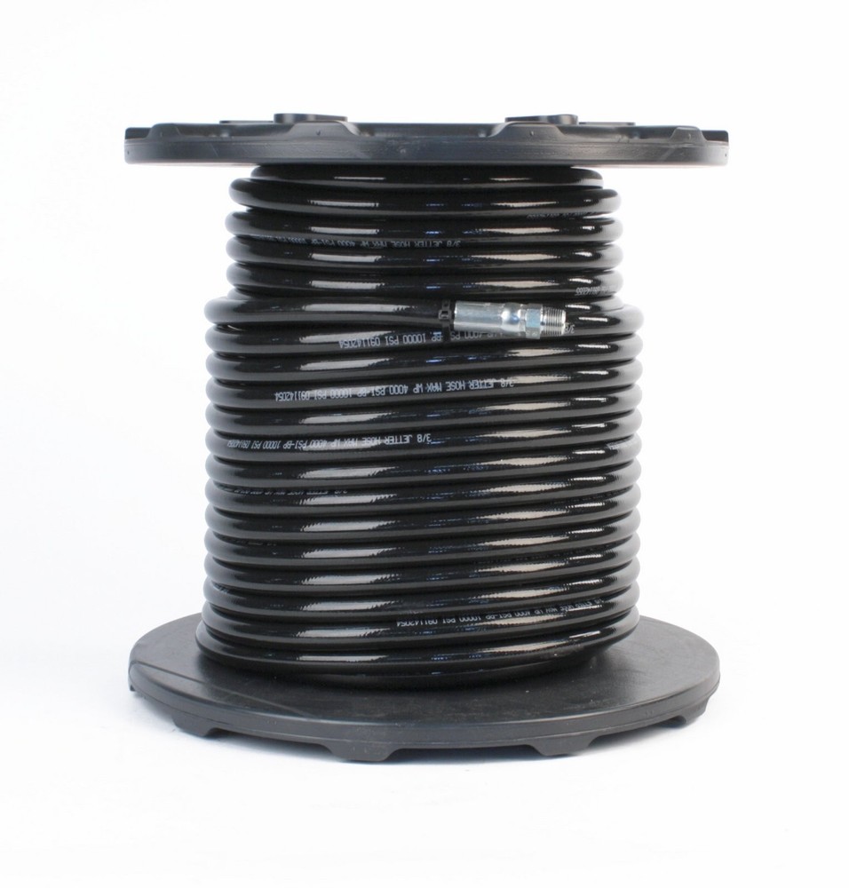 Schieffer 4000 PSI 3/8″ x 250′ Thermoplastic Sewer Jetter Hose 3/8″ Solid Swivel