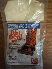 Royal Dirt Devil Broom Vac 2 Replacement Belts Package 3-701260-001 new sealed
