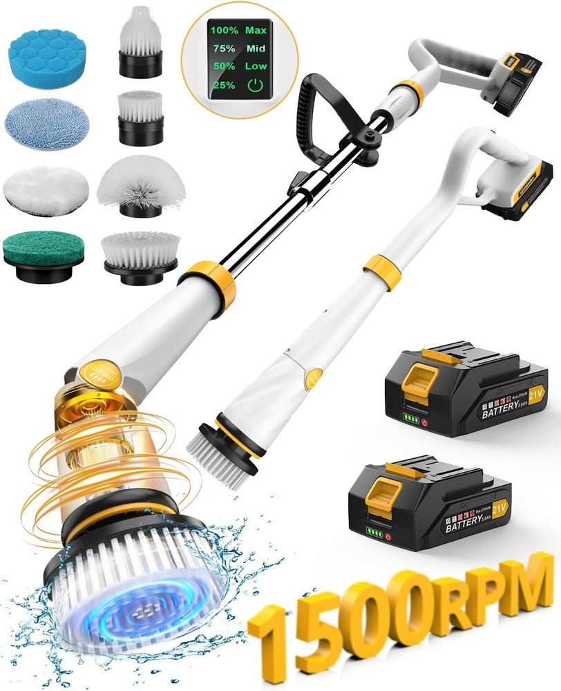 1500 rpm high-power electric cleaning brush