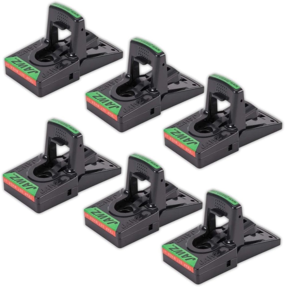 JT Eaton 409 Jawz Indoor Plastic Mouse Trap for Solid or Liquid Bait, Instant Ki