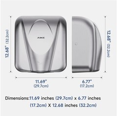 AIKE Elephant Power Commercial Hand Dryer High Speed Auto Warm Wind, Brushed …