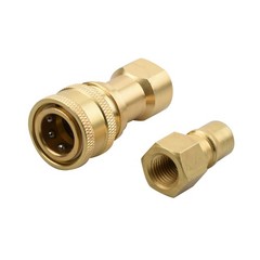 Easy Install 1Pack 1/4″ Quick Disconnect Coupler Valve for Surface Cleaner