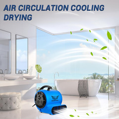 Air Mover Blower Fan, Industrial 1/3HP 1200CFM Monster Floor Blower Carpet Dryer
