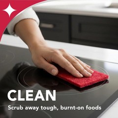 Weiman Cook Top Scrubbing Pads, 3 Count, 2 Pack Cuts 3 Count (Pack of 2), Red