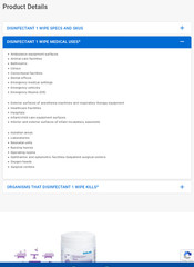 ECOLAB DISINFECTANT 1 WIPES 85 COUNT ORIG $150. ONLY $25. EXTRA FREE BARREL
