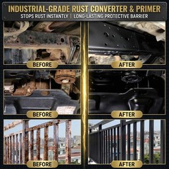 2 in 1 Rust Converter & Metal Primer, 35 oz Black Rust Reformer Paint for Met…
