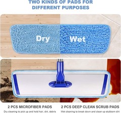 18″ Professional Microfiber Mop Floor Cleaning mop, Mop, Color