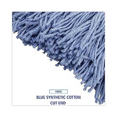 BOARDWALK MOP HEAD STANDARD COTTON/SYNTHETIC FIBER CUT-END – BLUE