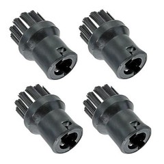 Qualtex Round Brush Nozzle Attachment for Karcher Steam Cleaner (Pack of 4)