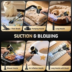 Cordless Handheld Vacuum Cleaner with HEPA Filter & 16000Pa Suction
