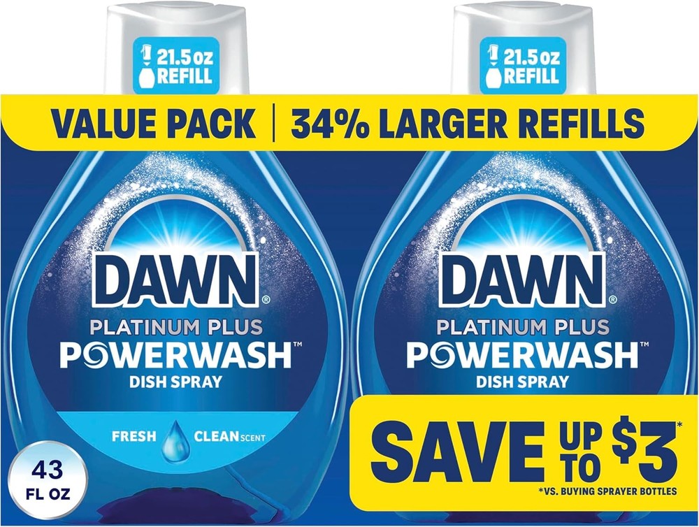 Dawn Powerwash Fresh Dish Spray, Liquid Dish Soap, Dish Soap Refill, Dish