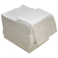 Spilfyter Sfo-72Bx Sorbent Pad, 24 Gal, 16 In X 18 In, Oil, White, Polypropylene