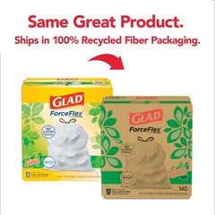 Glad Forceflex Tall Kitchen Trash Bags 13 Gallon Gain Original 140 Count
