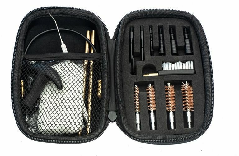 66Pc Pistol Cleaning Kit in Zippered Case,Cal. 38/357/9mm Cleaning Kits