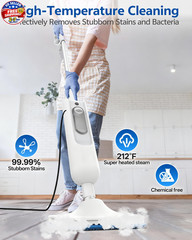 F2 Steam Mop,12-in-1 Handheld Steam Cleaner,Powerful Detachable Steam Mop for Fl
