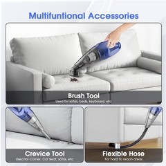 Yoohi Vacuum Cordless Mini Hand Held Vacuum Led Light 2025 Mins Runtime Usb
