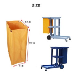 Replacement Janitorial Cart Bag-16 x 11 x 27inches, High Capacity Waterproof …