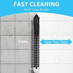 Lumkew Grout Cleaning Brush, V Shape Stiff Cleaner Brush for Black