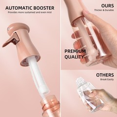 airbee Spray Bottle For Hair, Continuous Mister Sprayer, White & Terracotta