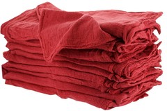 100 New Red Shop Towels Industrial Cleaning Rags Large 12×14 Towel A-Grade
