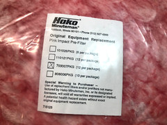 Hako MinuteMan Vacuum 10″ Replacement Pink Impact Pre-Filter 12 Pack 703007
