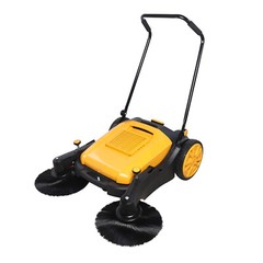 41″ Hand Push Sweeper Pavement Street Sweeping Tool Walk-behind Outdoor Cleaner