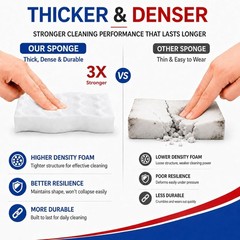 3X Density Magic Sponge Eraser, 100 Pack Melamine Sponge Cleaning Eraser Bulk,