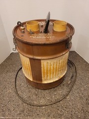 Vintage Original Shop-Vac Wet Dry Model 5 Gal USA Brown Metal Can Model 222