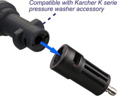 M MINGLE Compatible Pressure Washer Adapter, with Karcher Black