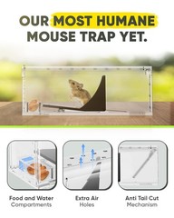 Motel Mouse Humane Traps No Kill Live Catch and Release 2 Regular White