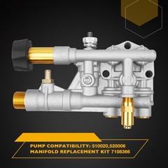 7108366 Cleaning Manifold Kit For 520006 Axial Cam Pressure Washer Pump 510020