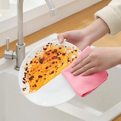 kickleen Microfiber Cleaning Cloth, Lint-Free Shop Towels Small, Pink