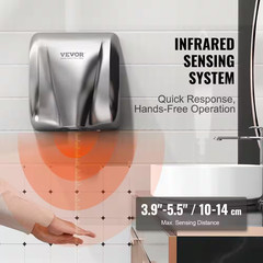 Heavy Duty Commercial Hand Dryer 1300W Automatic High Speed Stainless Steel Warm