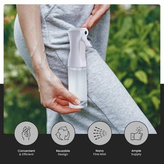 VIGOR PATH Continuous Spray Bottle – Fine Mist 6.7 Ounces, Clear – 6.7oz