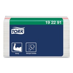 Tork 192291 Small Pack Foodservice Cloth – Unscented/White/Red Stripe (4/CT) New