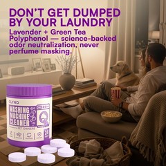 CLYND Washing Machine Cleaner Tablets 24 Pack 1 Count (Pack of 24), Lavender
