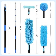 Fahkns 30 Foot Duster Extension Pole 5-24Ft Extension Pole 147710