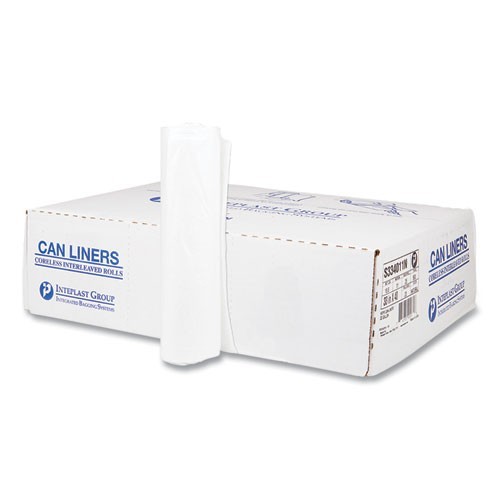 Inteplast Group Can Liners, 33 gal, 11 mic, 33×40″, 25 Bags/Roll, 20 Rolls/CT