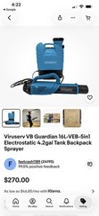Viruserv 16L – VEB Guardian 5-in-1 Electrostatic Backpack Sprayer mosquito
